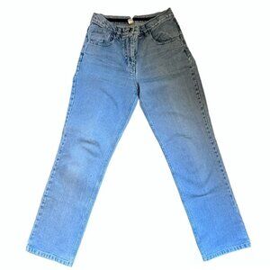 Women's Christopher & Banks Light Wash High RIse Straight Leg Denim Jeans Size 4